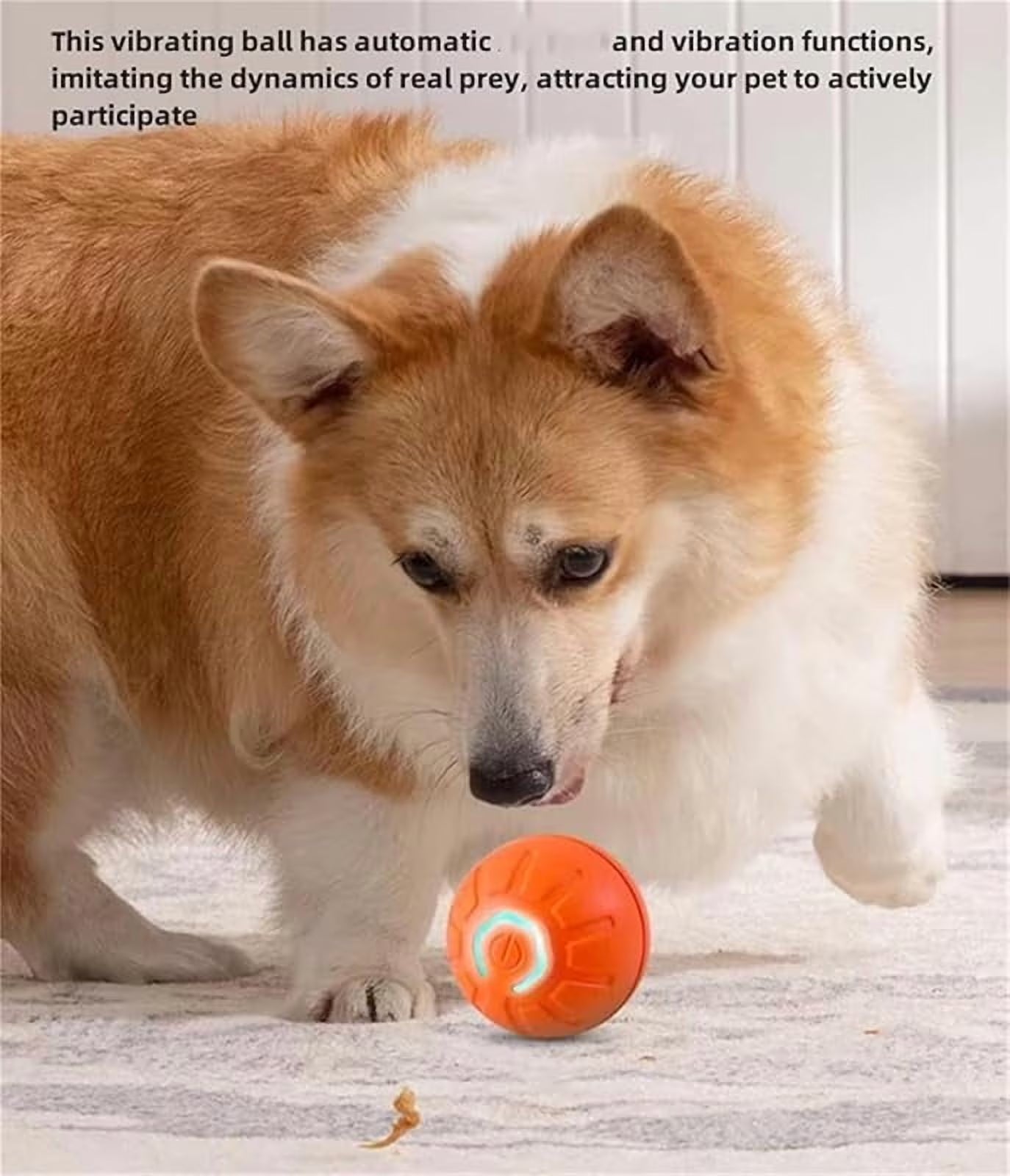 Smart Interactive Dog Toy, Wicked Ball AIR, Automatic Moving, Bouncing, and Rotating, E-TPU Material, IPX7 Waterproof Rating, Active Rolling Ball for Medium and Smalldogs